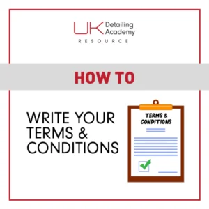 Terms and conditions for a car detailing business