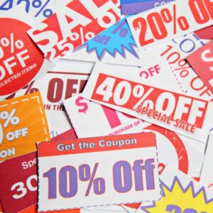 Stack Of Coupons - not a great look when discounting your detailing services